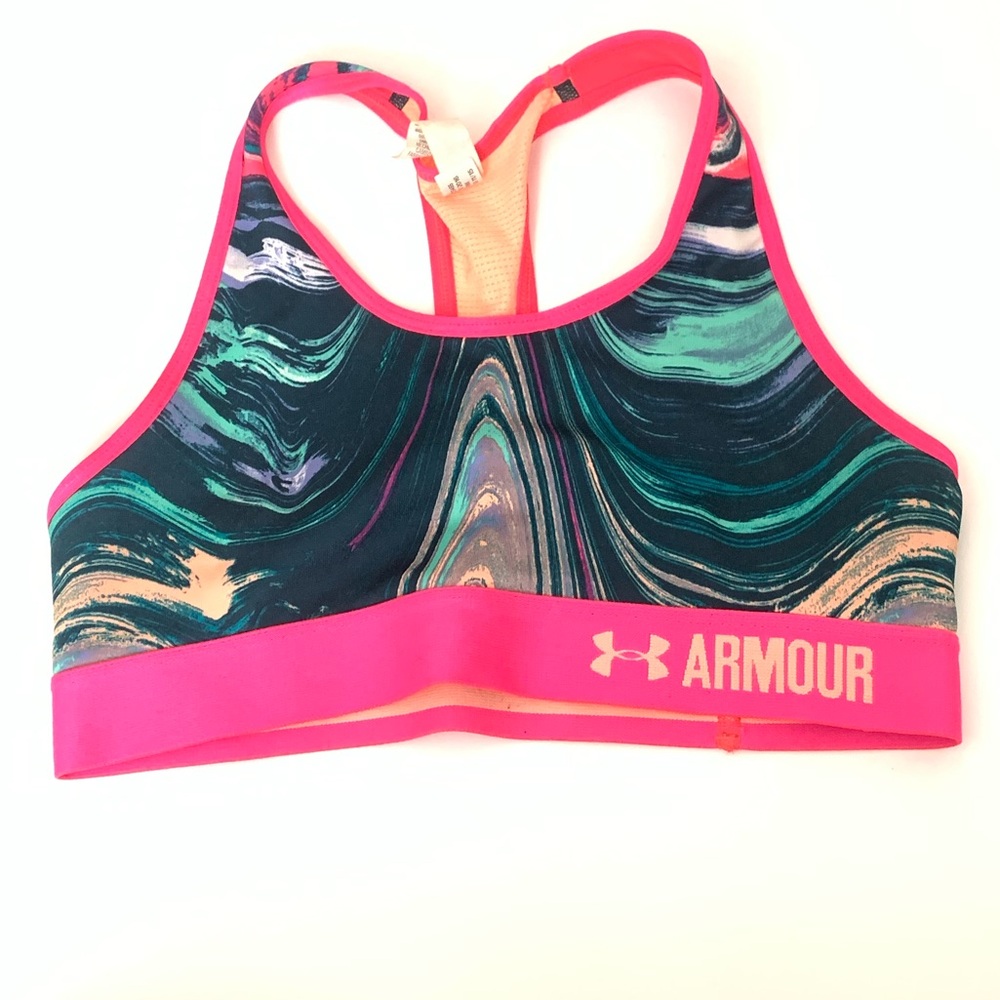 Under Armour Green and Pink Sports Bra